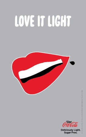 Coca-Cola campaign poster to celebrate the 100 year anniversary of its contoured bottle